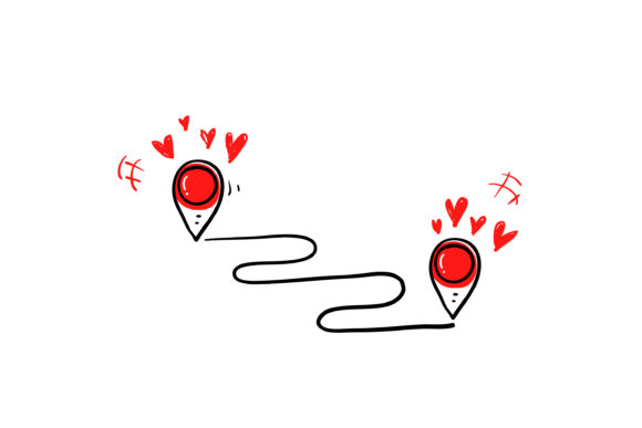 Download Doodle Long Distance Relationship Icon - Distance Collection