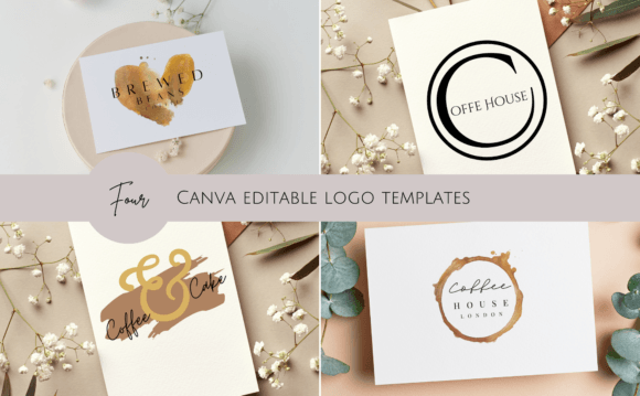 Download 4 Canva Editable Logo Templates - Editable logo templates Collection