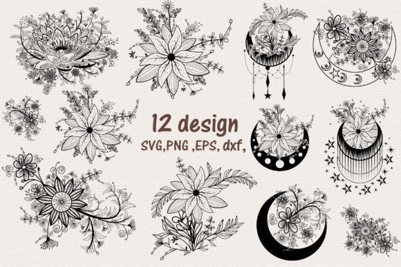 Download Geometrical Design Birth Month Flowers - Geometrical Collection